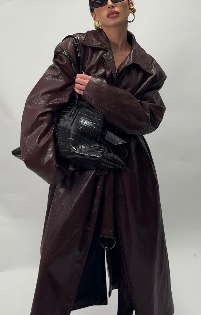 Trench oversize burgundy