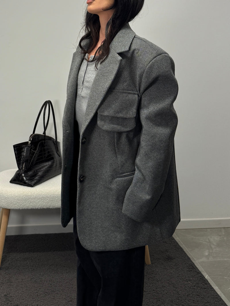 Blazer wool grey