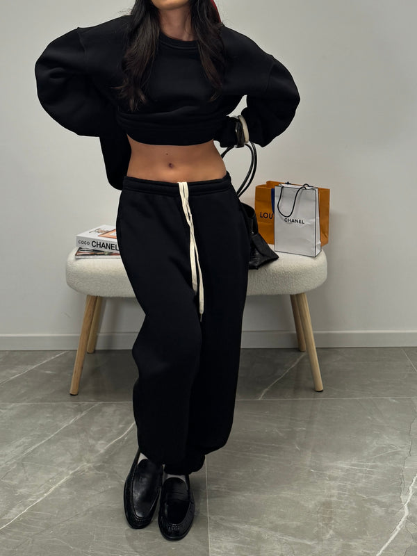 Comfy coordset Tracksuit black