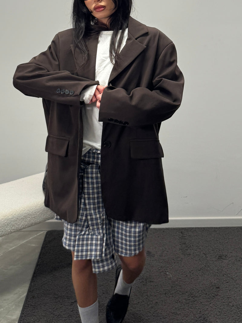 Blazer oversize brown