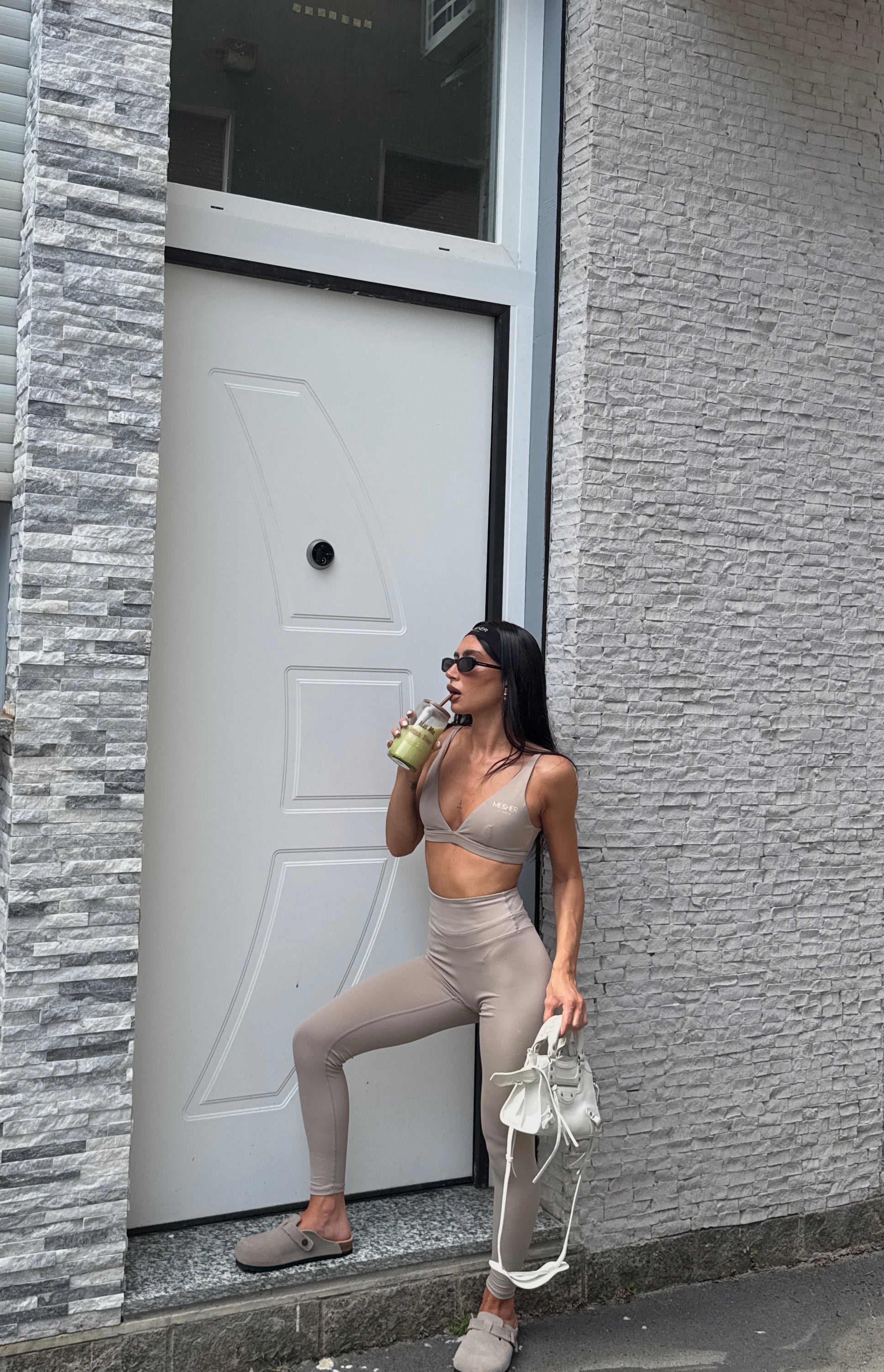 Leggings soft active light grey