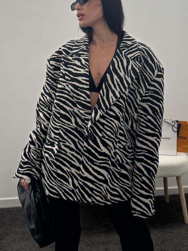 Blazer zebra oversize