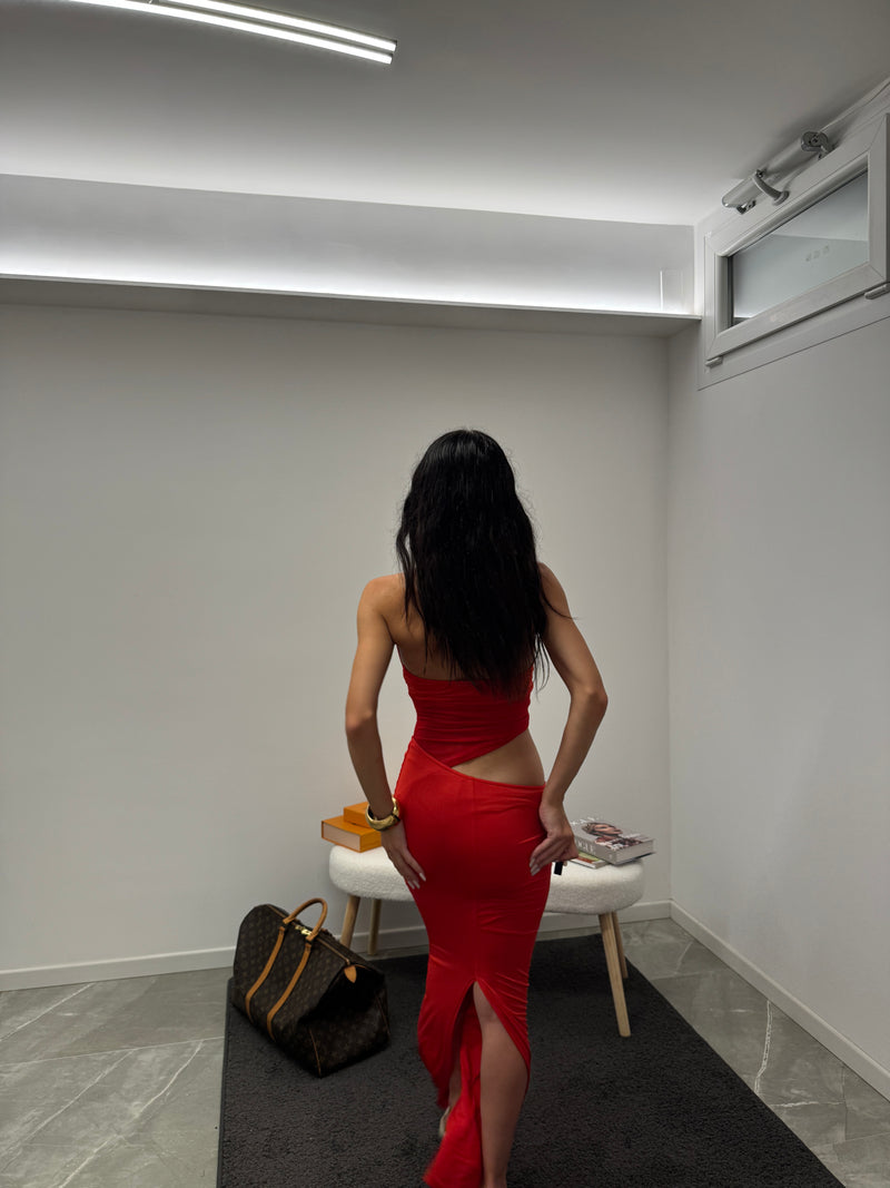 Dress naked red