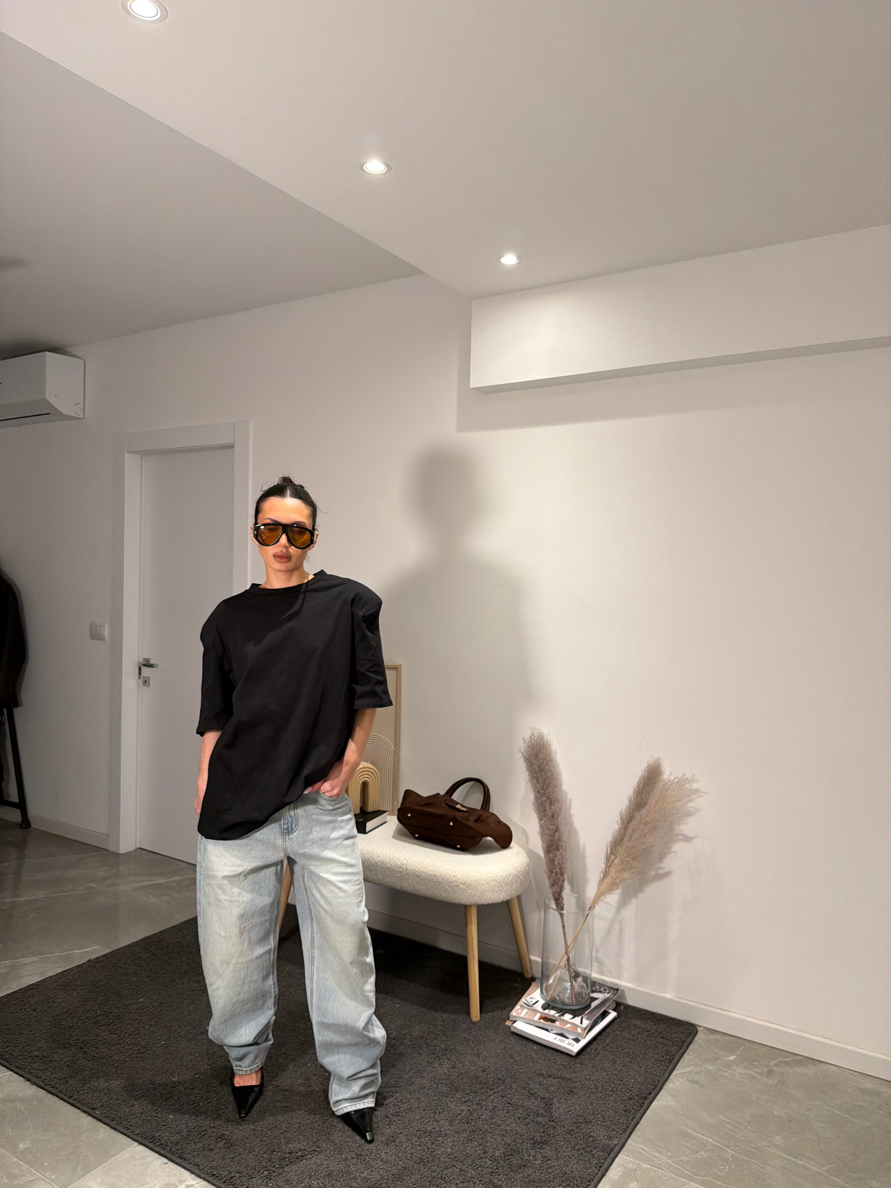 T-shirt spalline black