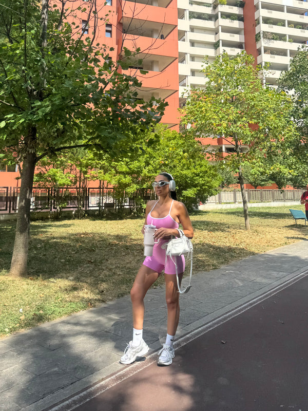 Bra top classic lines pink